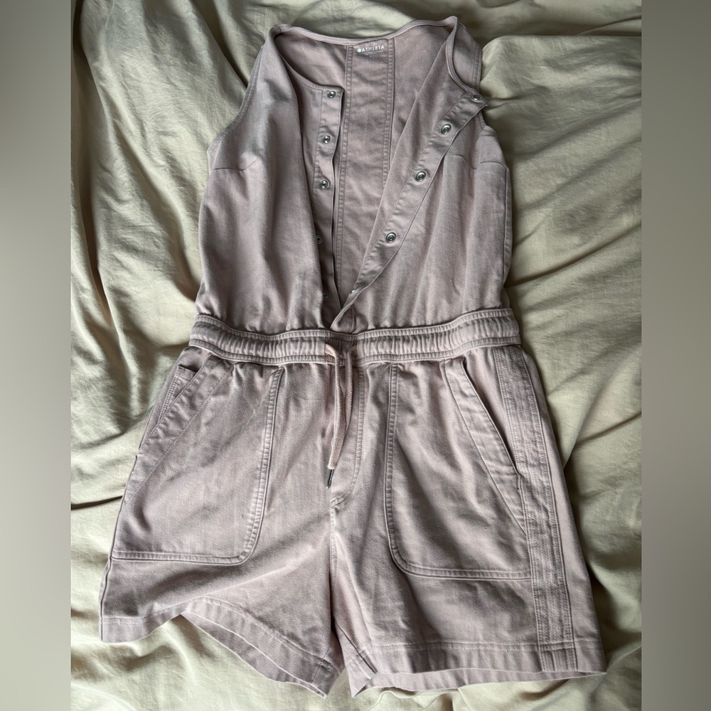 Sleeveless Button-Up Romper